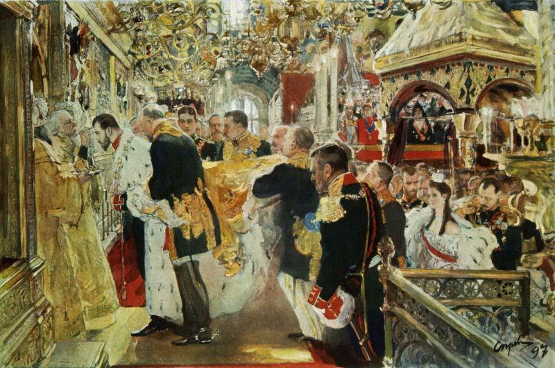 Valentin Serov Coronation of Nicholas II of Russia oil painting picture